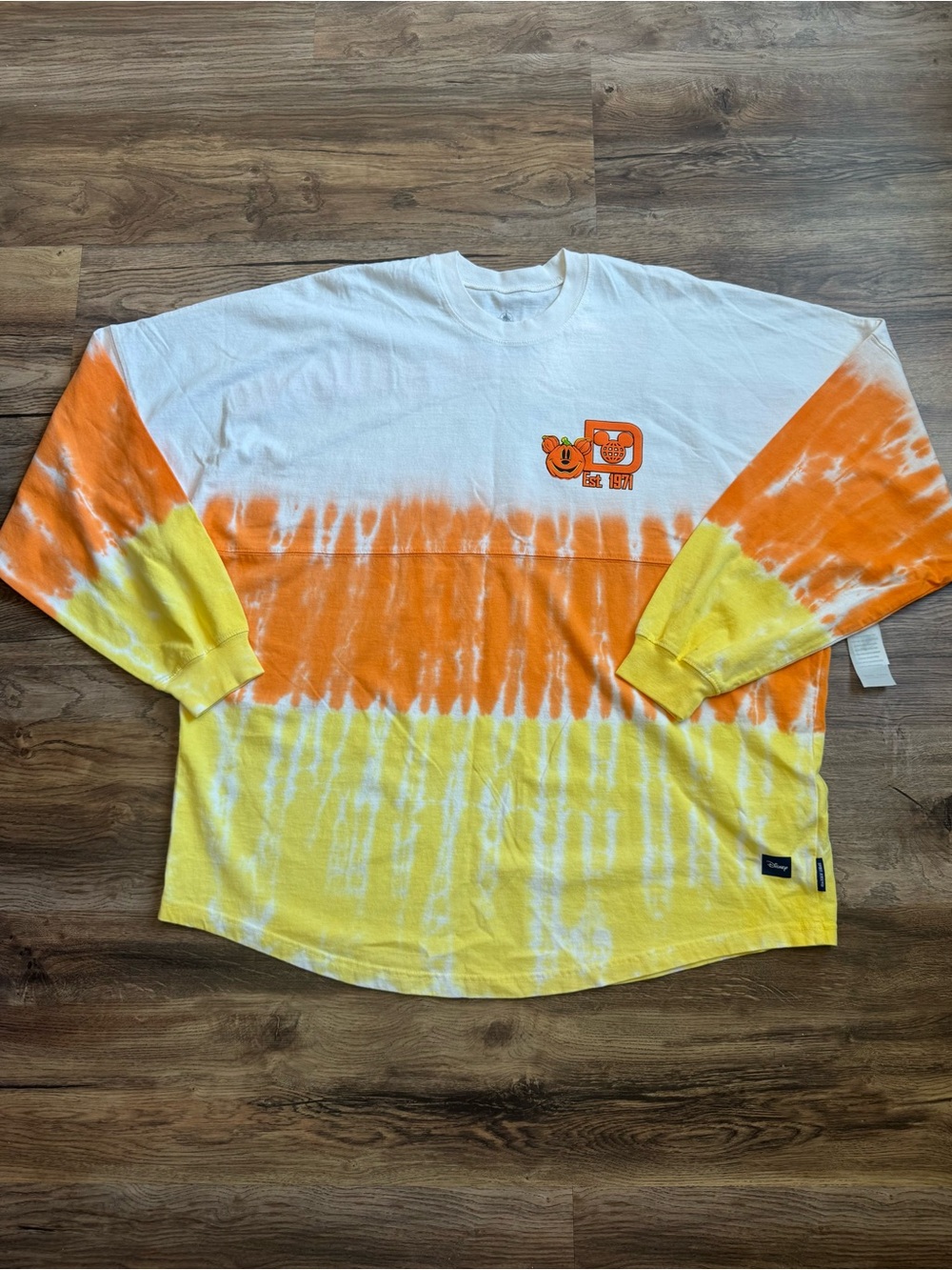 Disney NWT Tie Dye Candy Corn Halloween Spirit Jersey XL Limited Edition